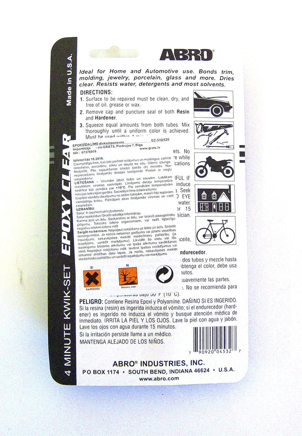 Clear 2-Part Epoxy Glue 4 Minute Fast Set