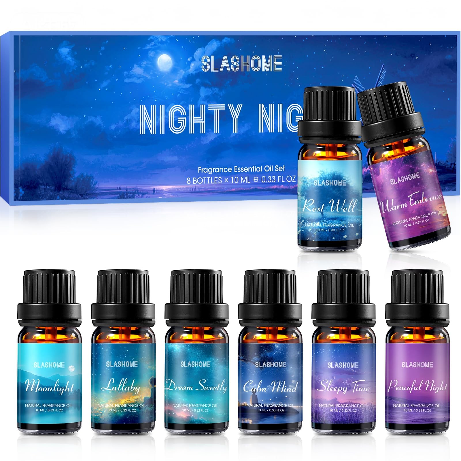 Essential Oils for Diffuser, 8 Pack Aromatherapy 0.04 Fl Oz (Pack of 8)