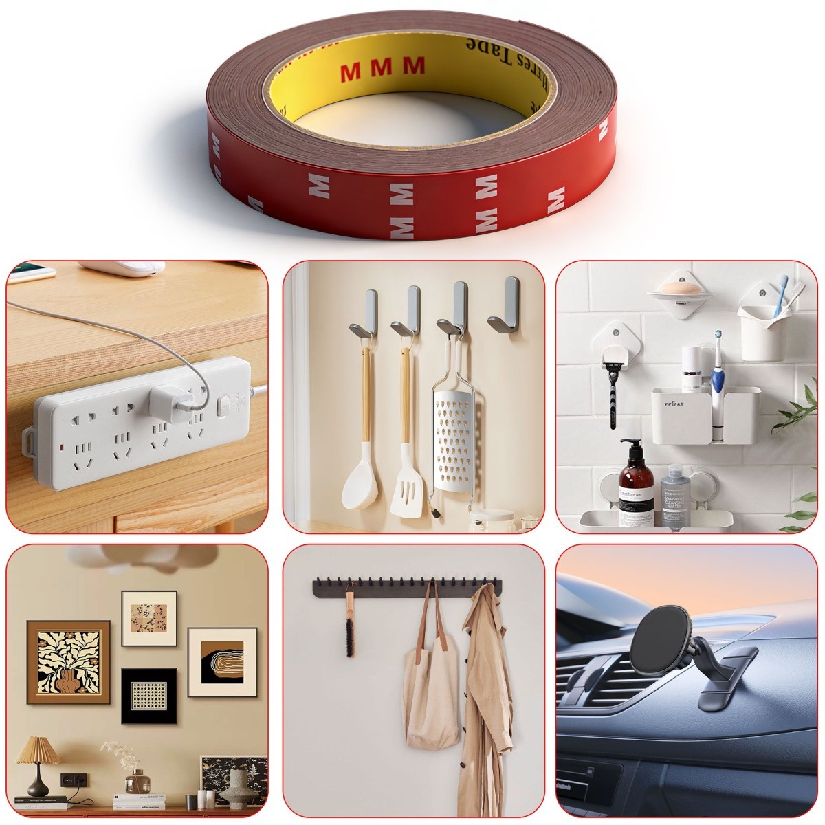 Auto Tape Acrylic Foam Double Sided Back RV Car Home Mounting Adhesive 5m x20mm