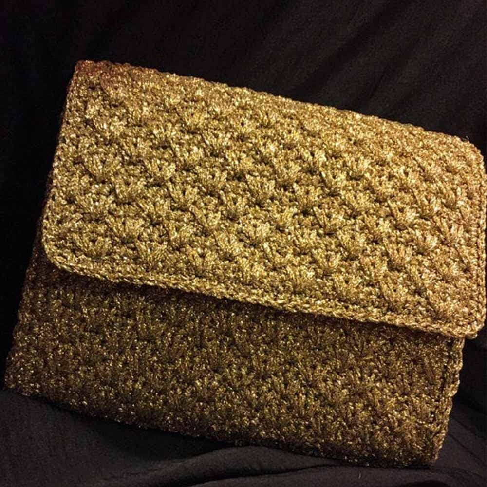 Hilo Brillante de Lurex Dorado 860Yd 3.52Oz Hilo Brillo Metalico Tejer y Crochet