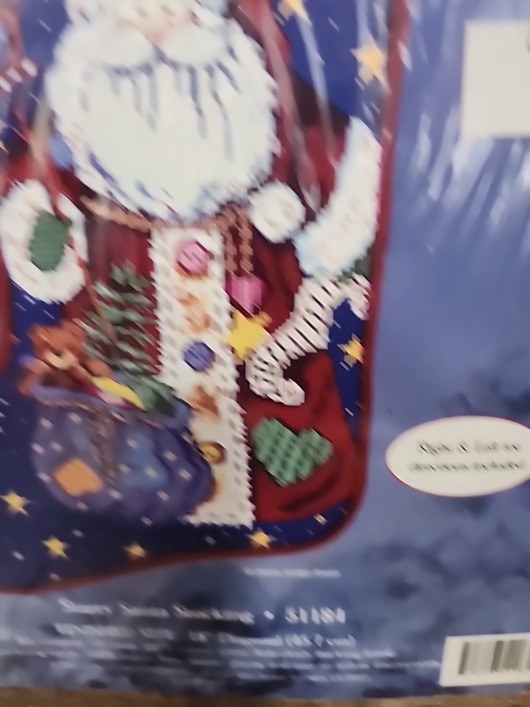 Cross Stitch Christmas Stocking Kit 51184 Debra Jordan Bryan Starry Santa 18″