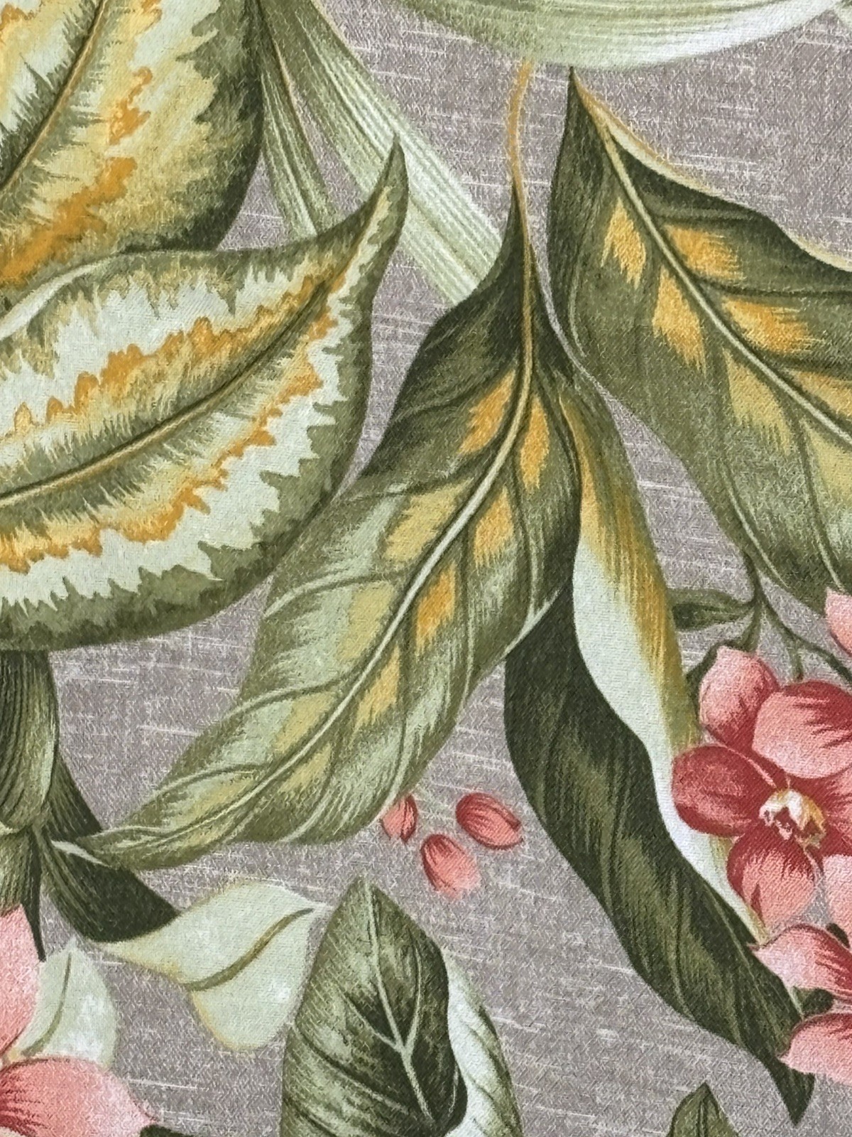 Freeport Summer Indoor outdoor fabric Tropical Fauna & Flowers 2 -Pieces X 54”