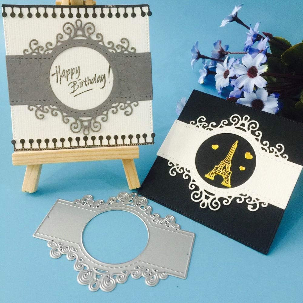 DIY round Lace Mirror Carbon Steel Metal Embossing Cutting Dies Stencils Templat