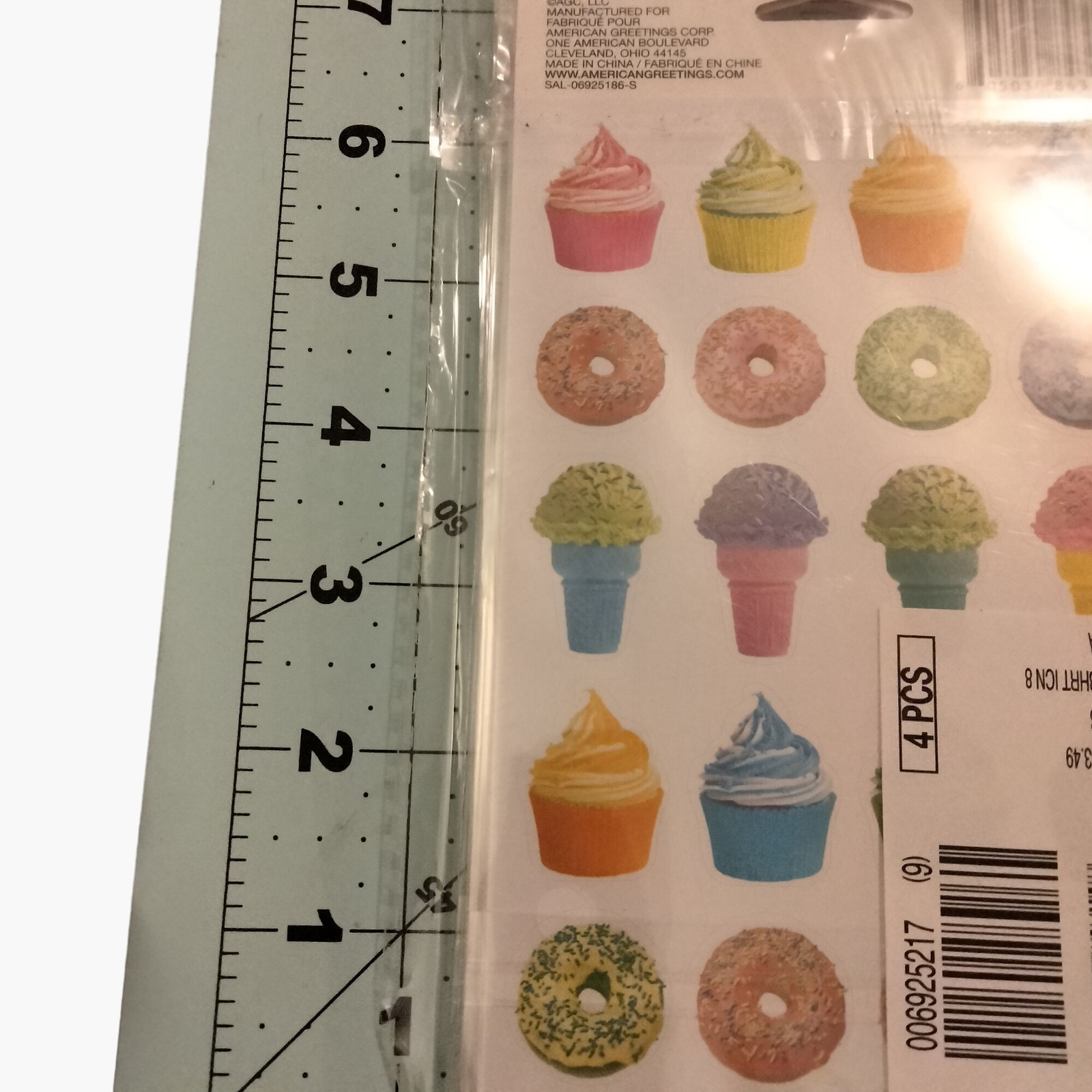 American Greetings 272 Heart Cupcake Donut Stickers Party Favor Reward