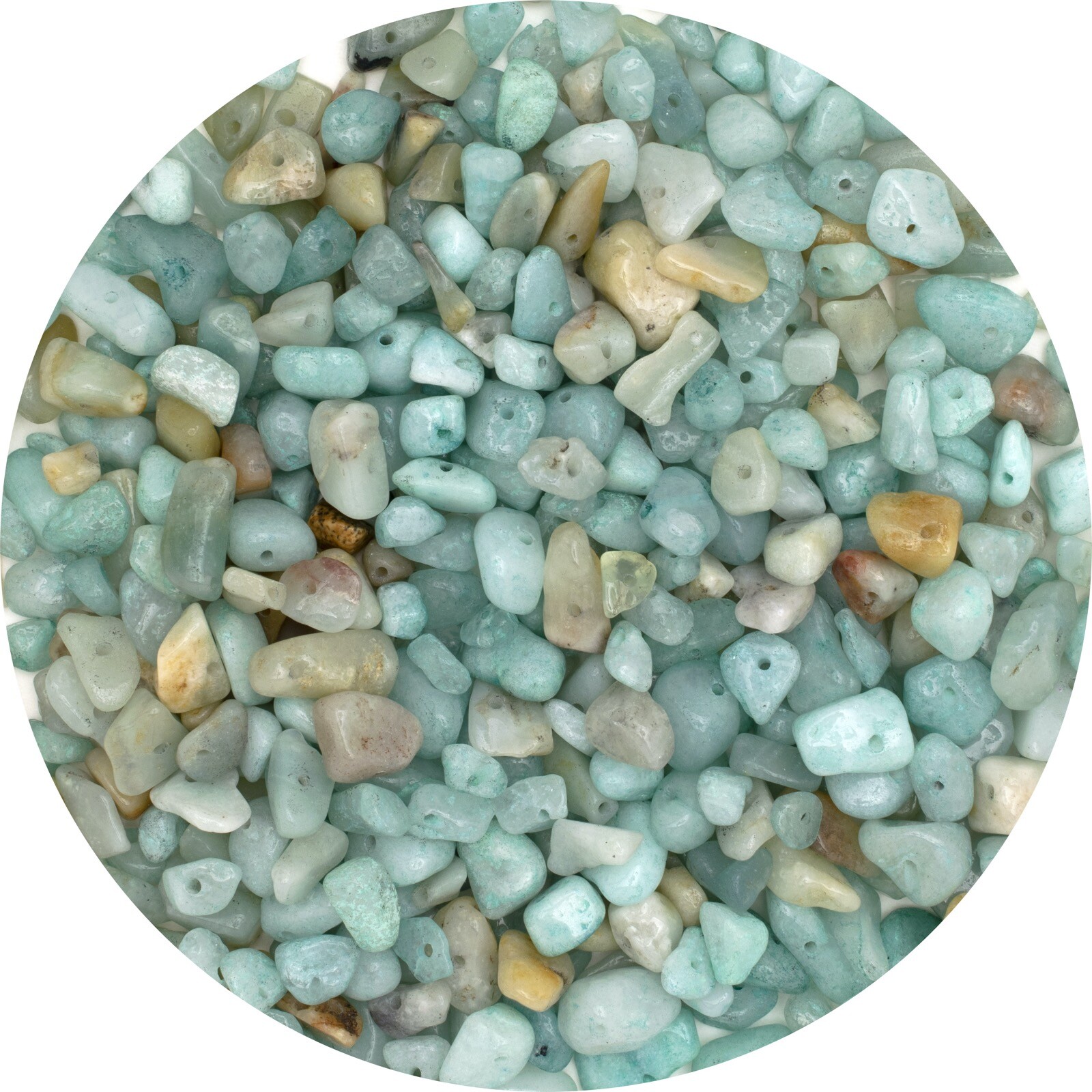 Natural Amazonite Chip Beads 32” Strand 5~8mm Jewelry Making Bulk Loose