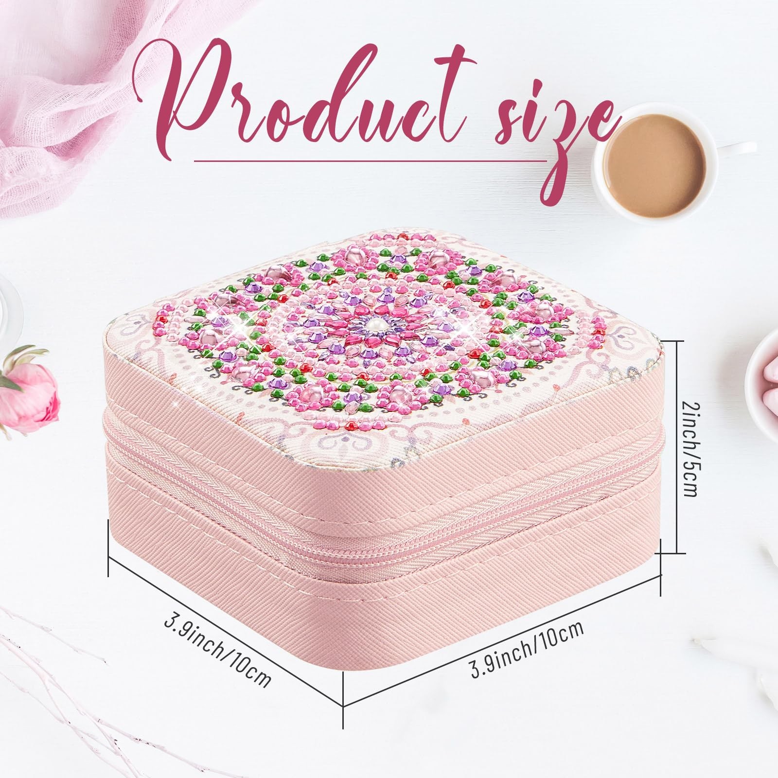 Hinly 2 Pcs Portable Diamond Painting Jewelry Storage Box DIY Diamond Art Acc…