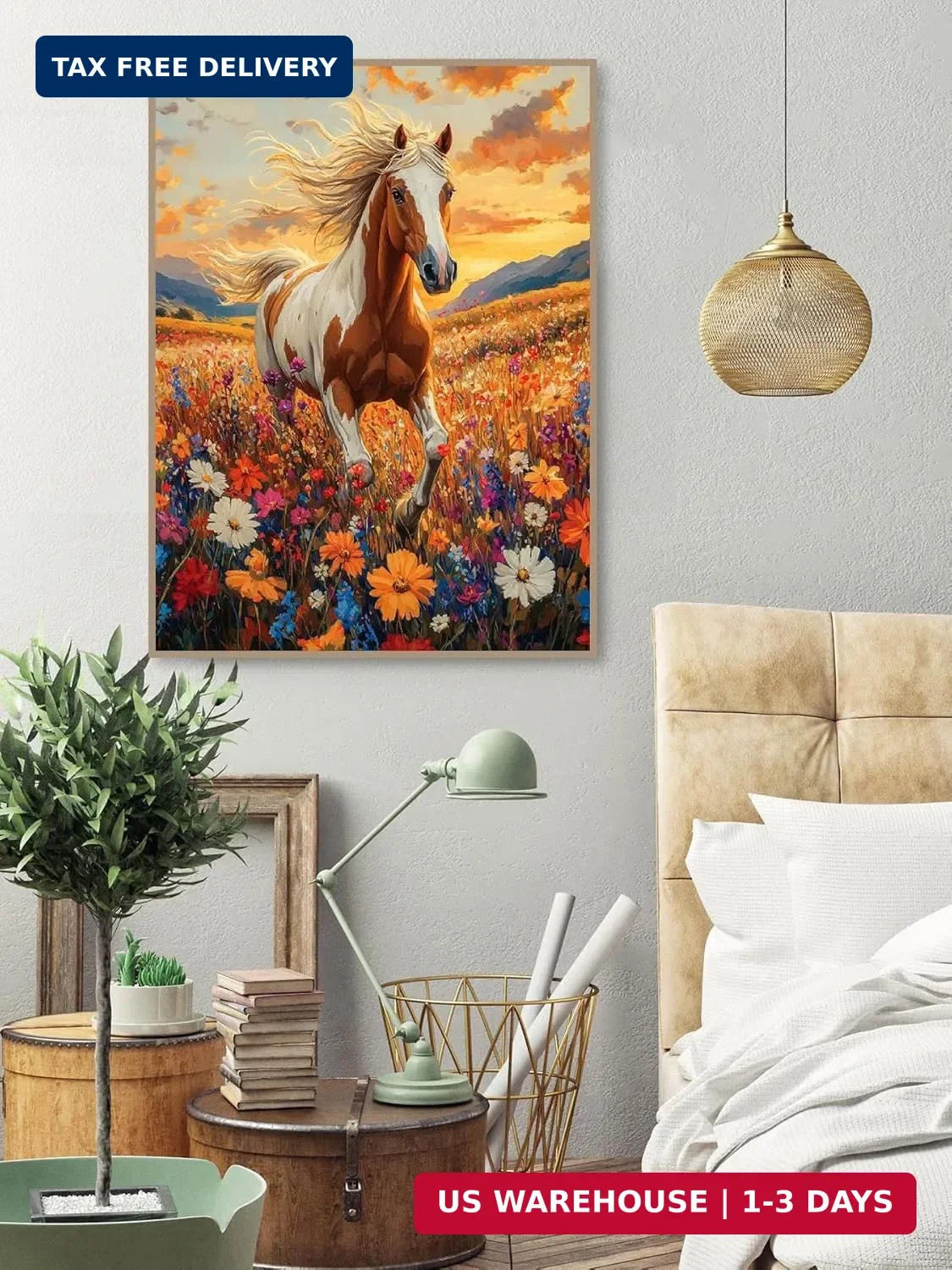 5D Diamond Art Kits for Adults,Diamond Painting Kits for Running Horses,DIY …