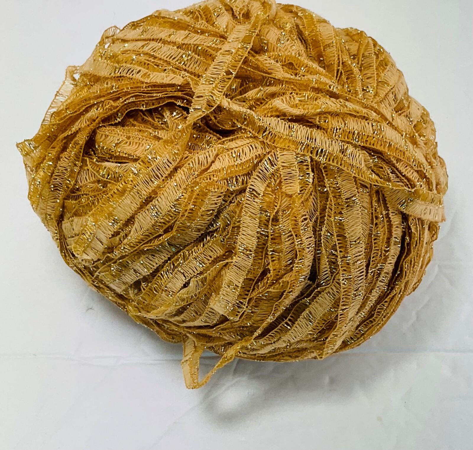 Lucci Metallic Ribbon Yarn Unit of 1 Gold No Label New