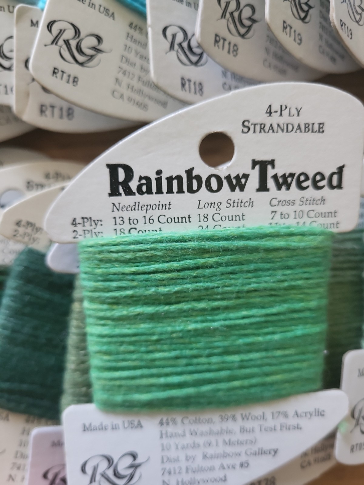 BIG Lot of 86 Rainbow Gallery Rainbow Tweed Wool Blend Floss/Yarn Needlepoint
