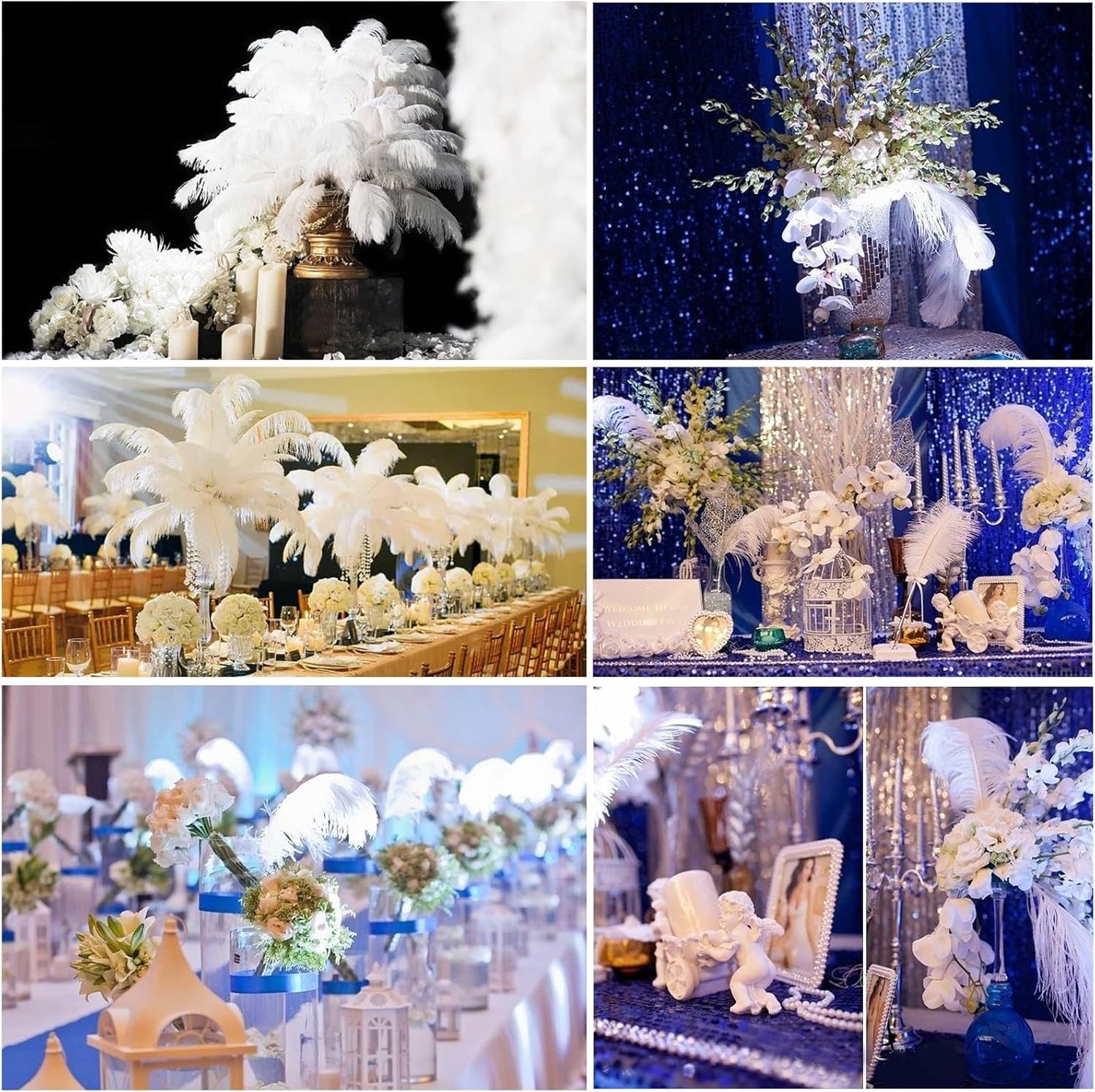 Bulk 12PCS Cruelty-Free Pink Ostrich Feathers for Crafts & Wedding Centerpieces