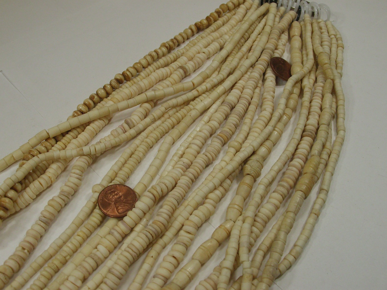 20 Strands (15″) India Handmade Assorted Water Buffalo Bone Beads Lot (QBQ-11) ⭐