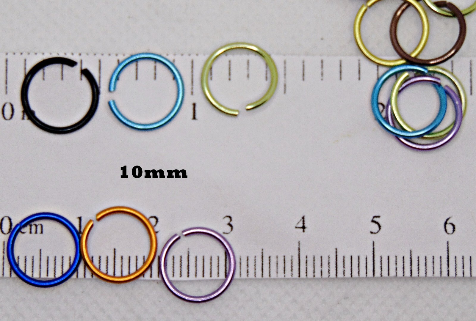 Color Mix Aluminum Jump Rings 6mm 8mm 10mm ~ 10 gram bags (150 – 400 pcs)