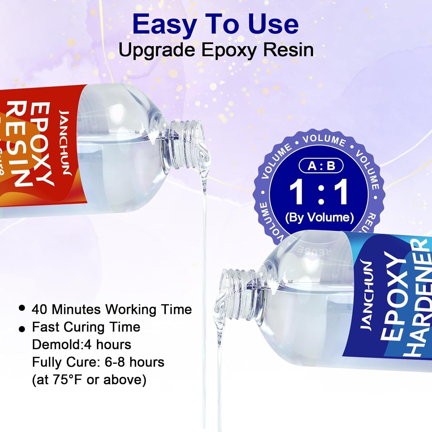 Durable Crystal Clear Epoxy Resin 16oz – Self-Leveling & UV Resistant for Art