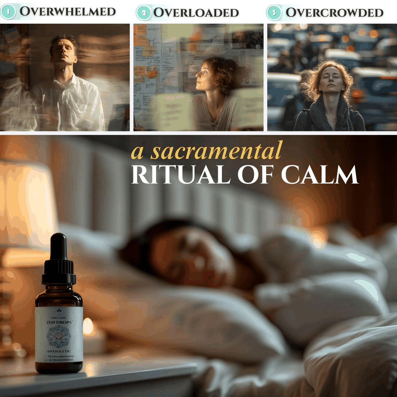 Anxiolytic Calming Essential Oil Blend for Relief & Relaxation 0.34oz Cold Press