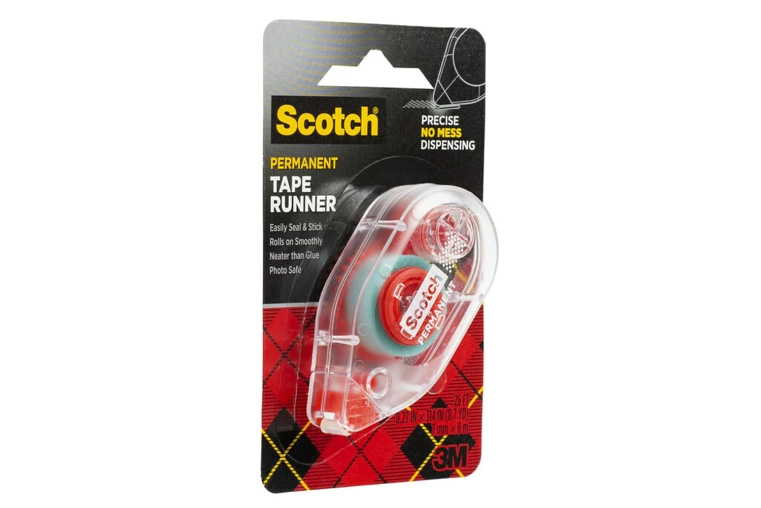 Scotch 6061 Scotch Double Sided Adhesive Roller Tape Runner, Permanent