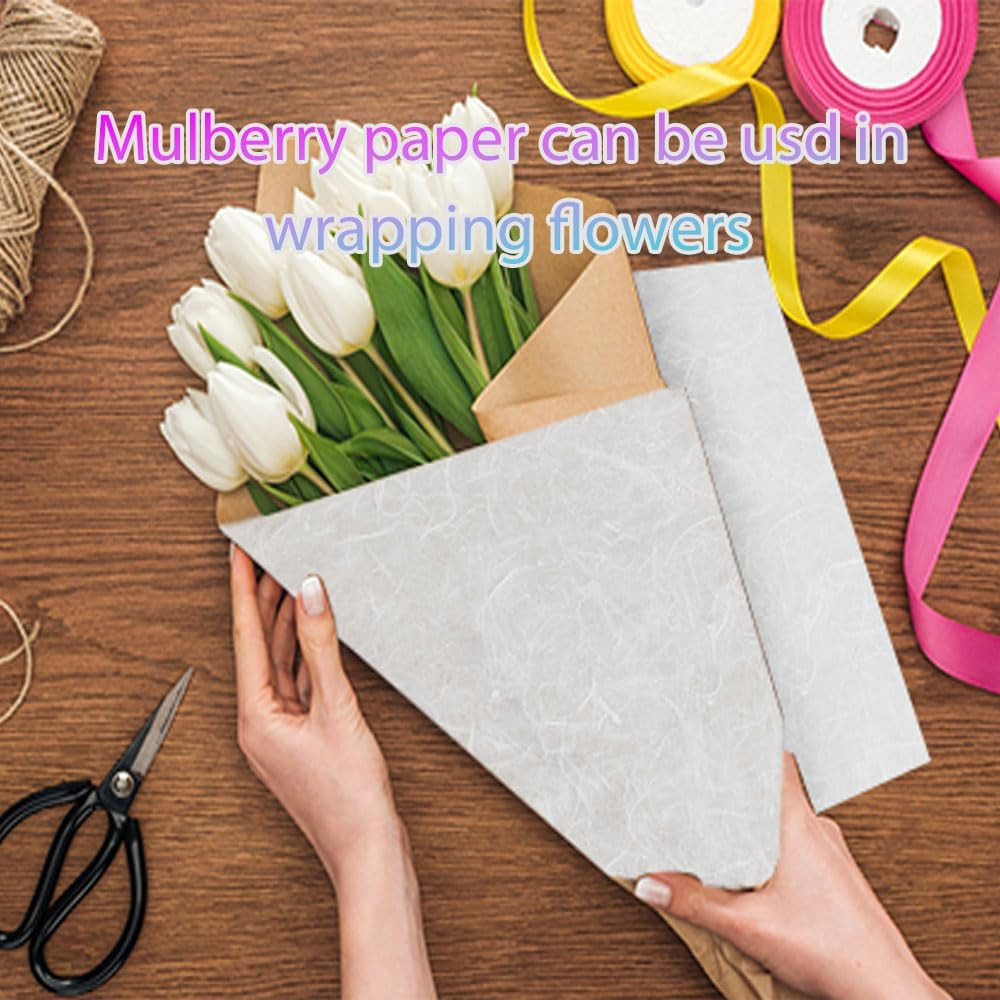 50 Sheets A4 Mulberry Paper for Decoupage � Washi Rice Paper for Crafts DIY