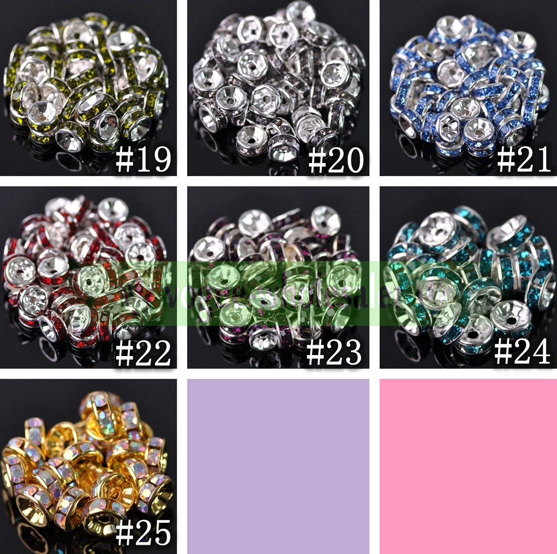 Wholesale Czech Crystal Rhinestone Rondelle Loose Spacer Beads 4/5/6/8/10/12mm
