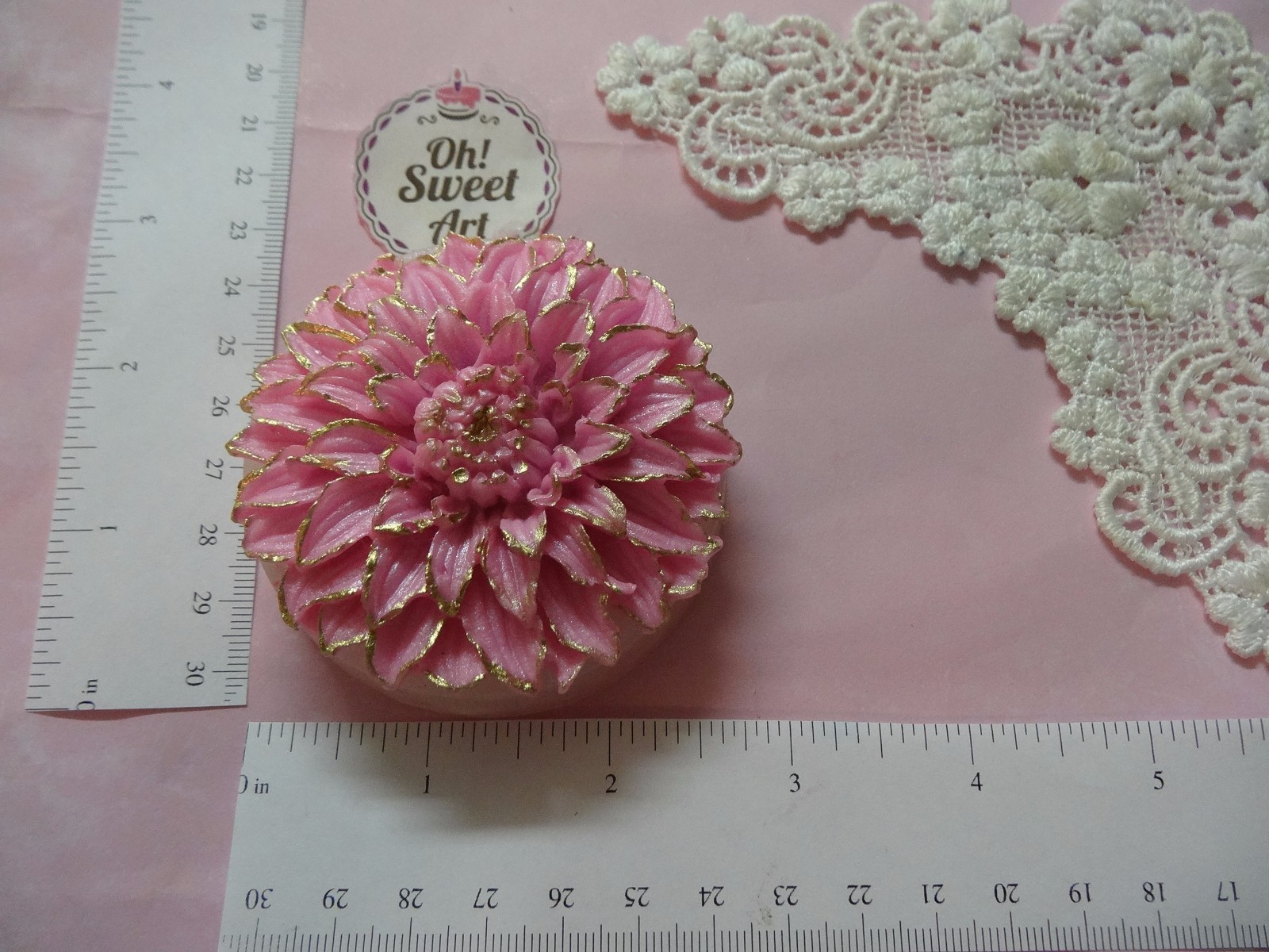 Dahlia flower silicone Mold Soap fondant cake decorating mould FDA approved