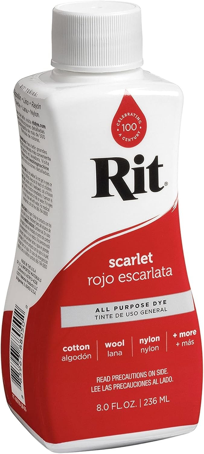 Rit All-Purpose Liquid Dye, Scarlet, 8 fl oz