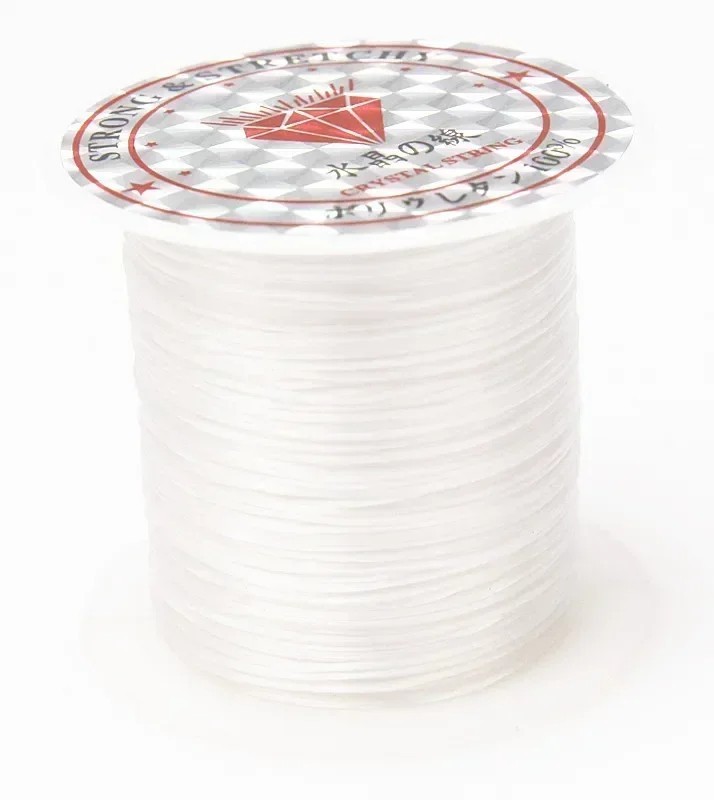 32.8FT 1mm Clear Elastic Beading Cord Stretch String for Bracelet Jewelry Making