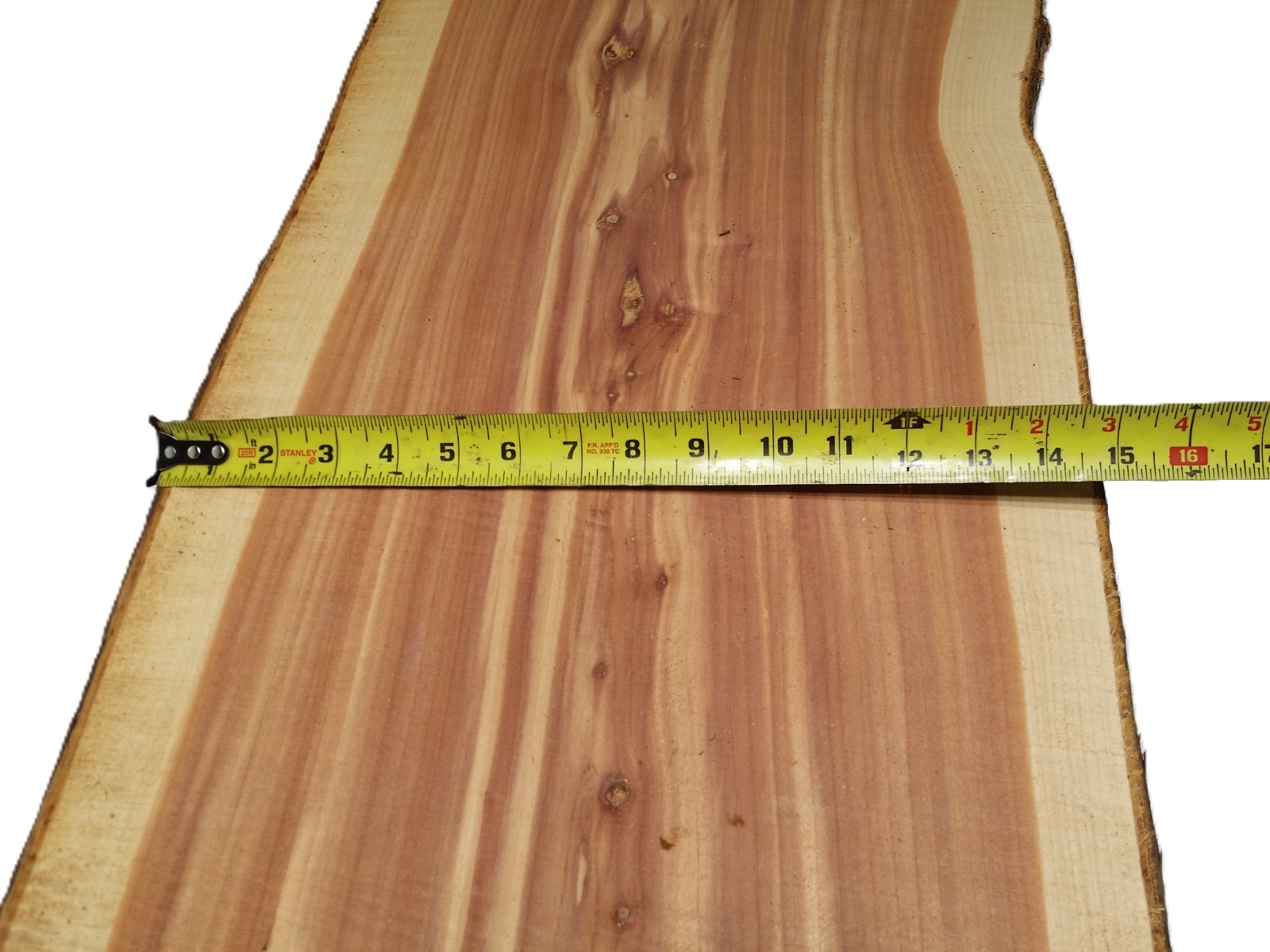 1 LARGE Aromatic Red Cedar Wall Live Edge Slab .75″T x 15-17″W x 49″L SHIPs FREE