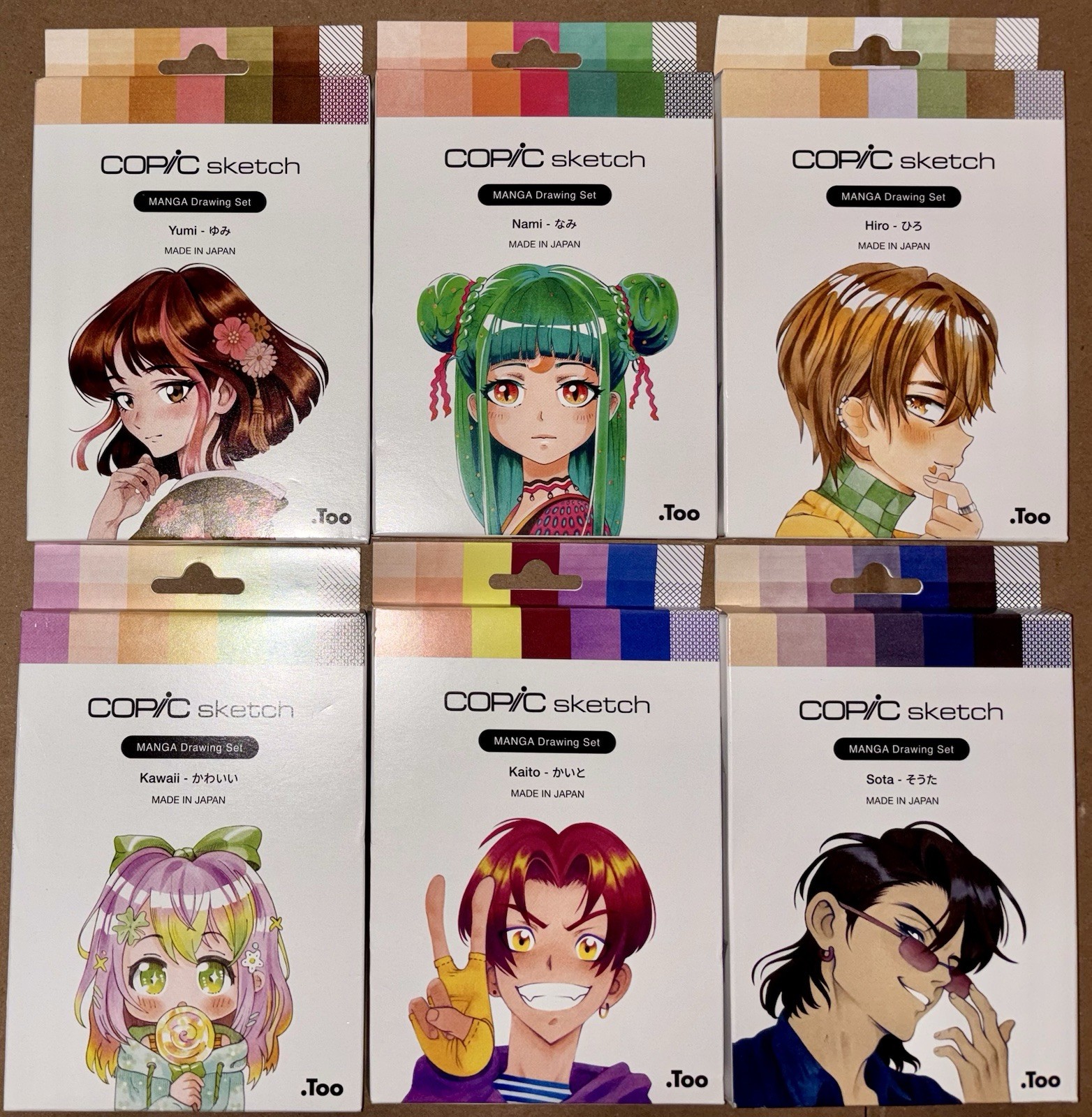 Copic Sketch 42 Manga Drawing Set Markers & Multiliner NEW 6pk Japan Art Pens