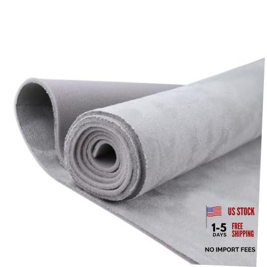 Suede Headliner Fabric with Foam Backing, Auto Suede 54″ L × 60″ W Light Gray