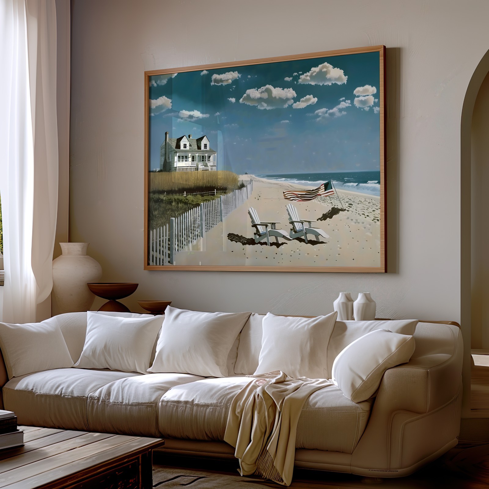 Coastal Beach House Wall Art Poster – Serene Seaside Decor Home Decor
