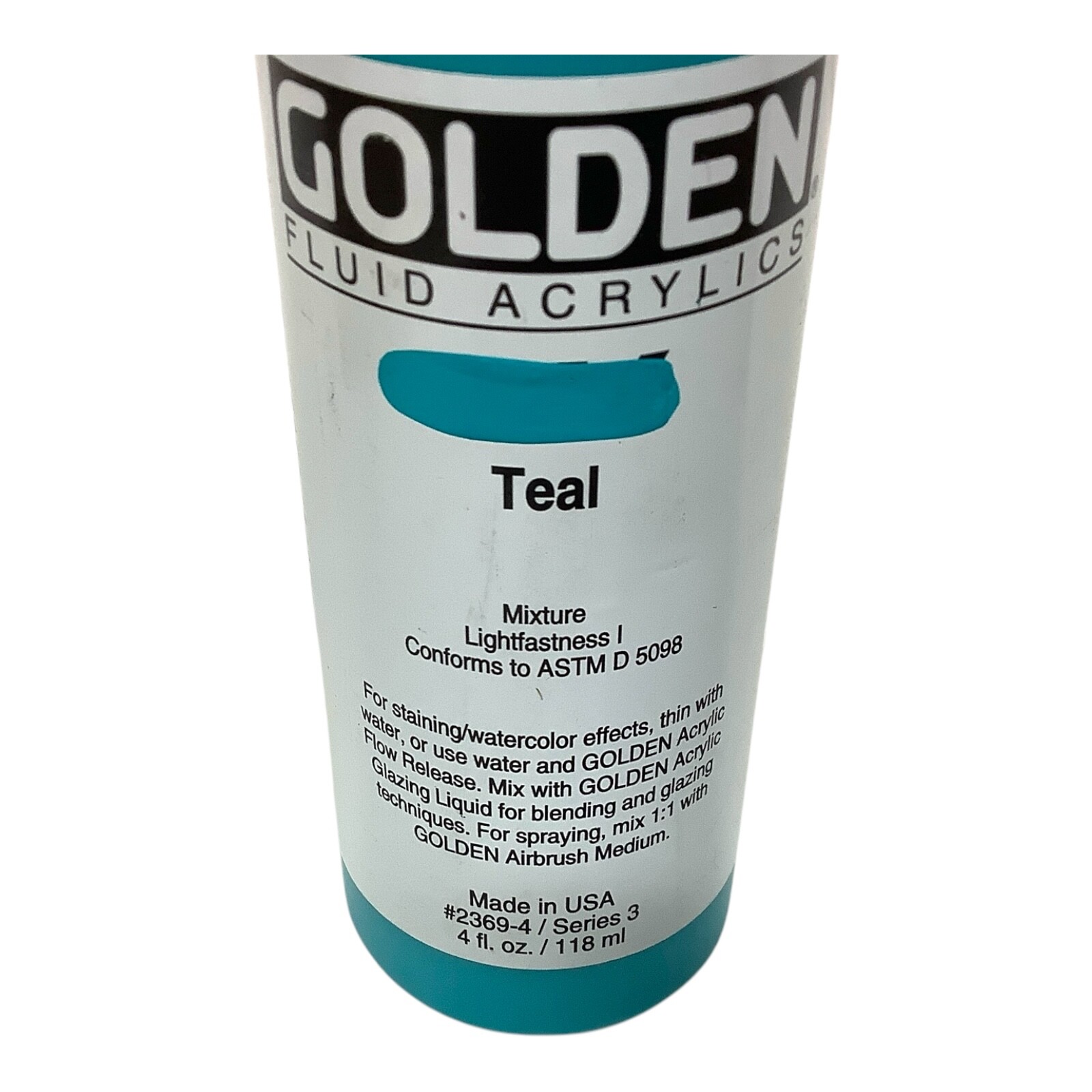 Golden Fluid Acrylics in Teal by Golden Artist Colors, Inc. #2369-4/Series 3 NEW