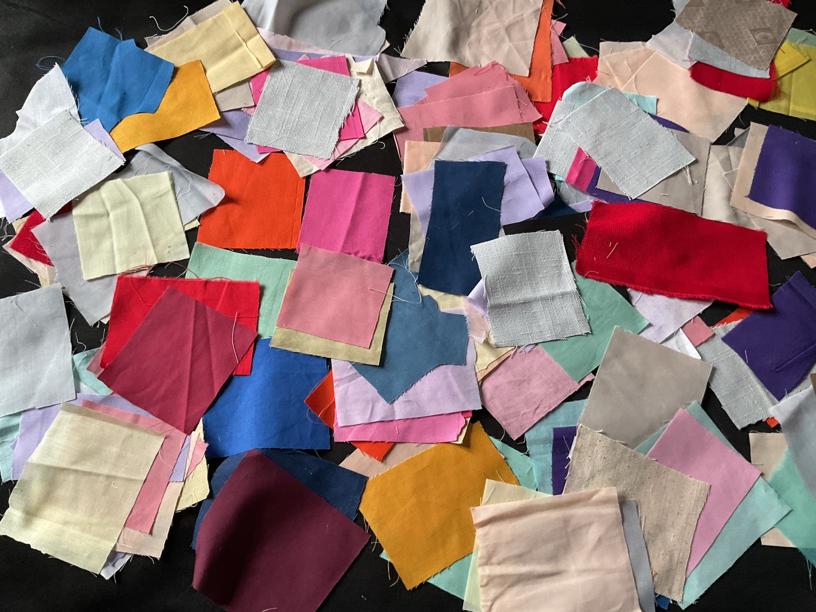 New Solid/Plain Cotton Fabric For Quilts Scrapbooking Crafts Sewing – Lot of 30
