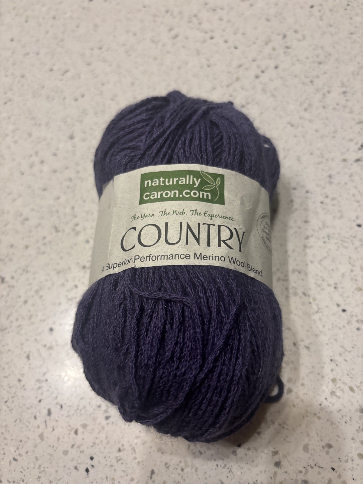 Caron Yarn Country 75% Acrylic 25% Merino Wool 185Yds 2.9 Oz Deep Purple