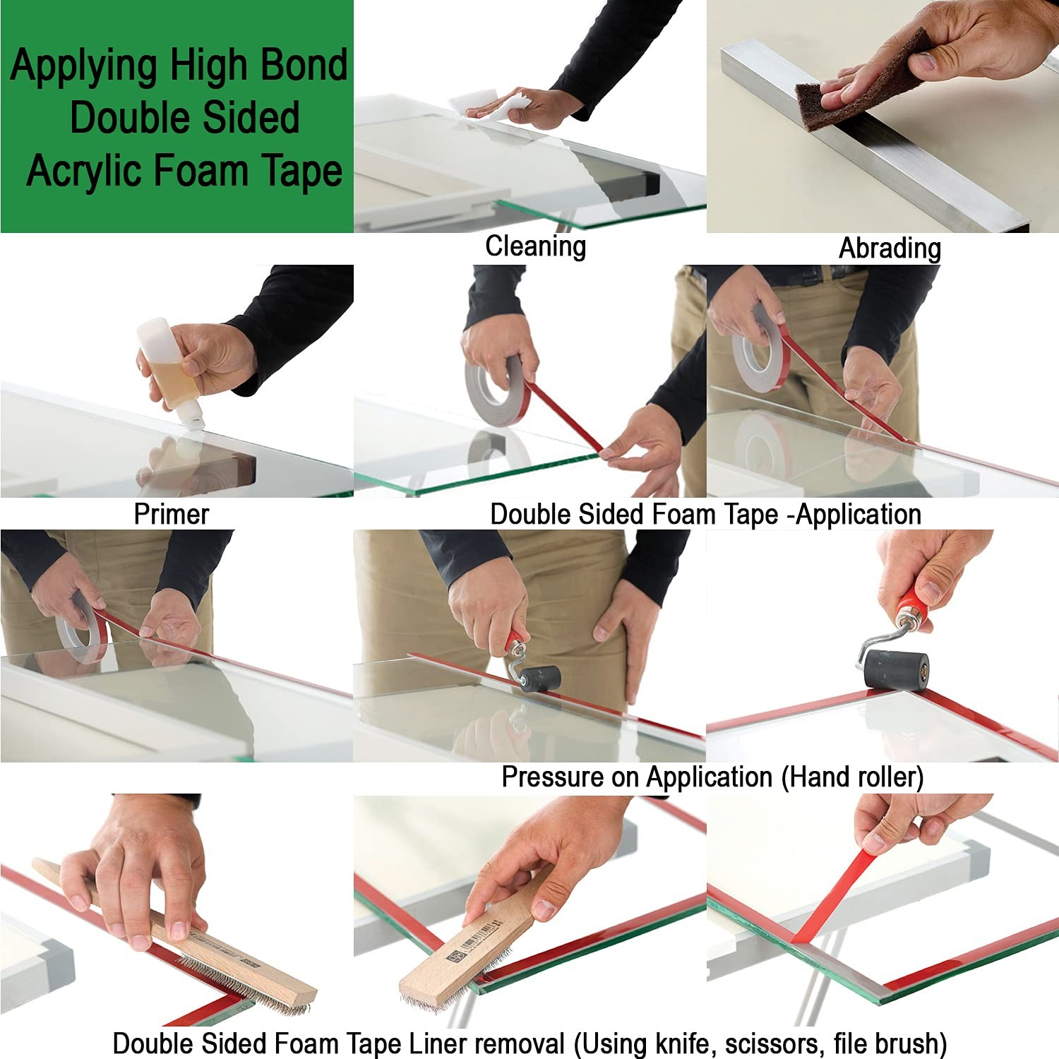 600 Auto Tape Acrylic Foam Double Sided Back Car Mounting Adhesive 3m x10mm 10ft
