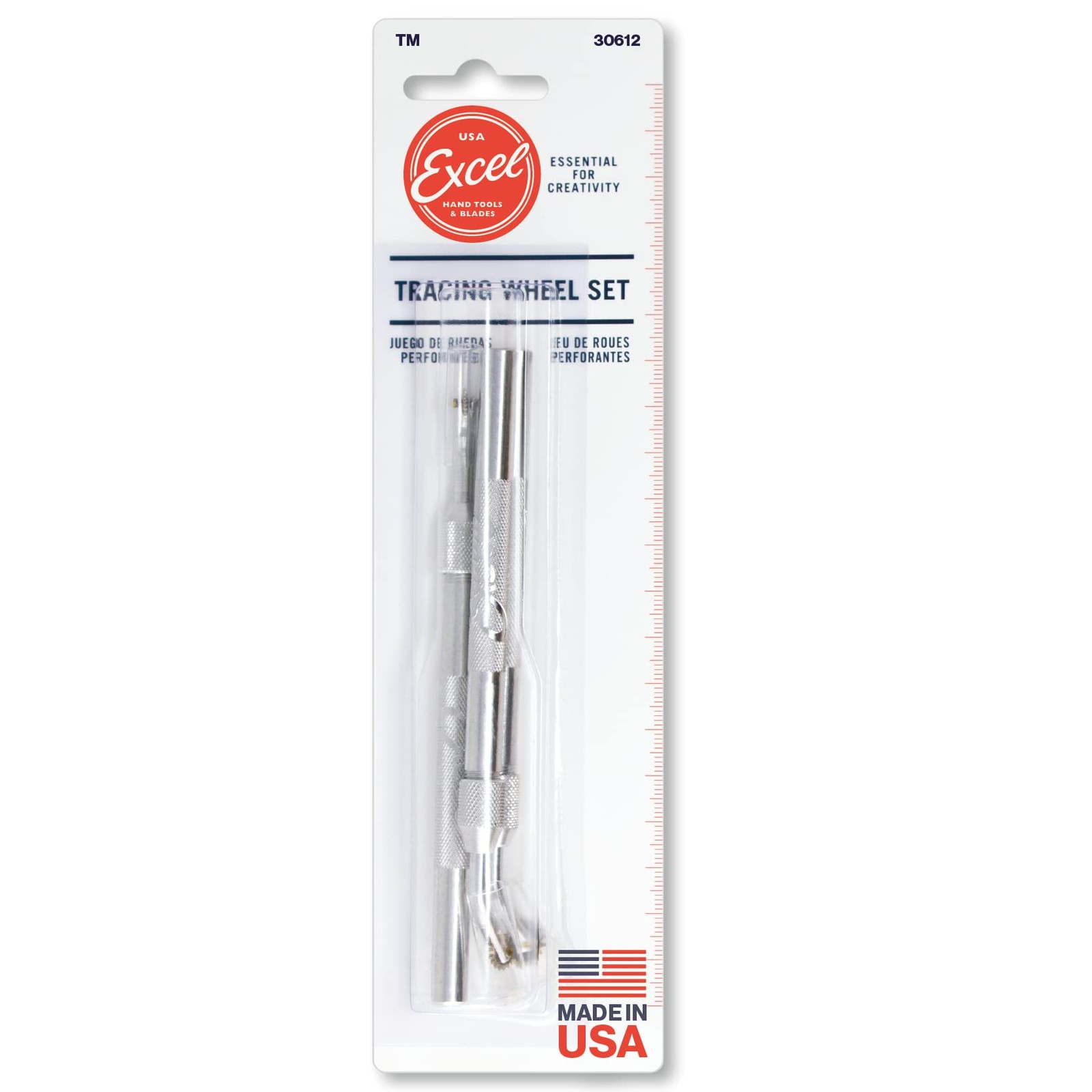 Pounce Wheel Set – Stainless Steel – 3 Assorted Sizes – Fabric Tracing, Cut