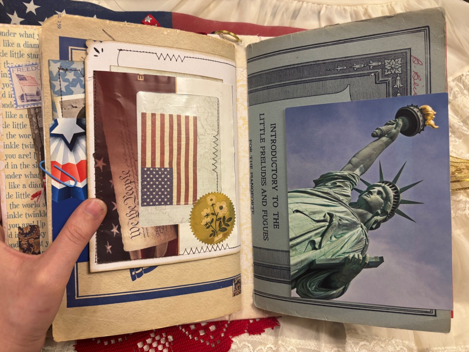 4th of July 🇺🇸 Patriotic America 250 YEARS! Junk Journal handcrafted