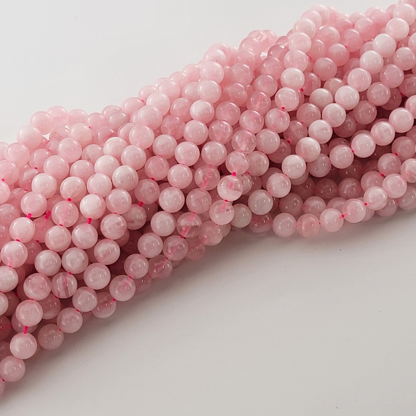 Madagascar Rose Quartz Beads Genuine Natural Smooth Round Beads 6mm 8mm 10mm