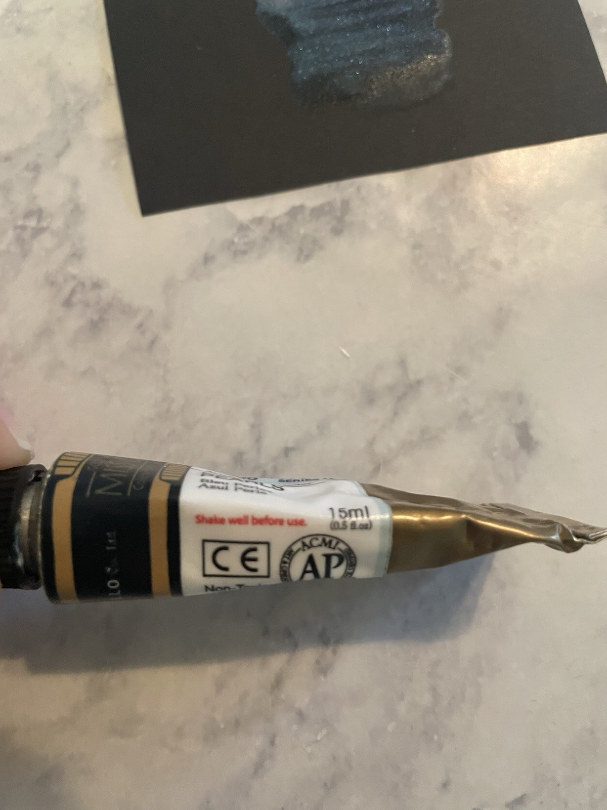 Mission Gold Bluish Pearls Watercolor 15ml Tube Used