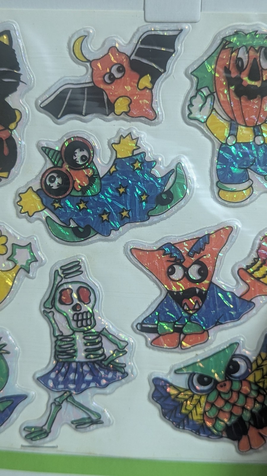 Vintage Halloween 3 dimensional Puffy Stickers Sparkly Effect Lot 2 Packs China