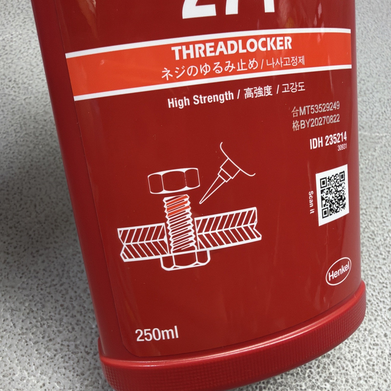 LOCTITE 271 THREADLOCKER 250ML