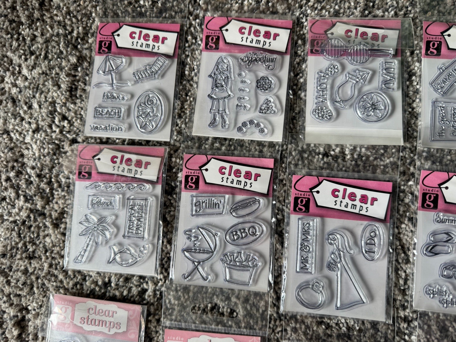 Clear Stamps Unused Lot Of 27 g Studio