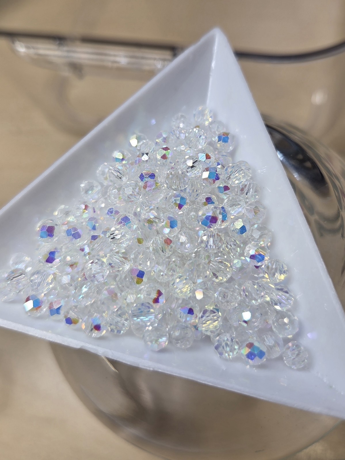 4mm AB Coated Glass Beads ~ Take All 6 Colors (~600pcs In Total)