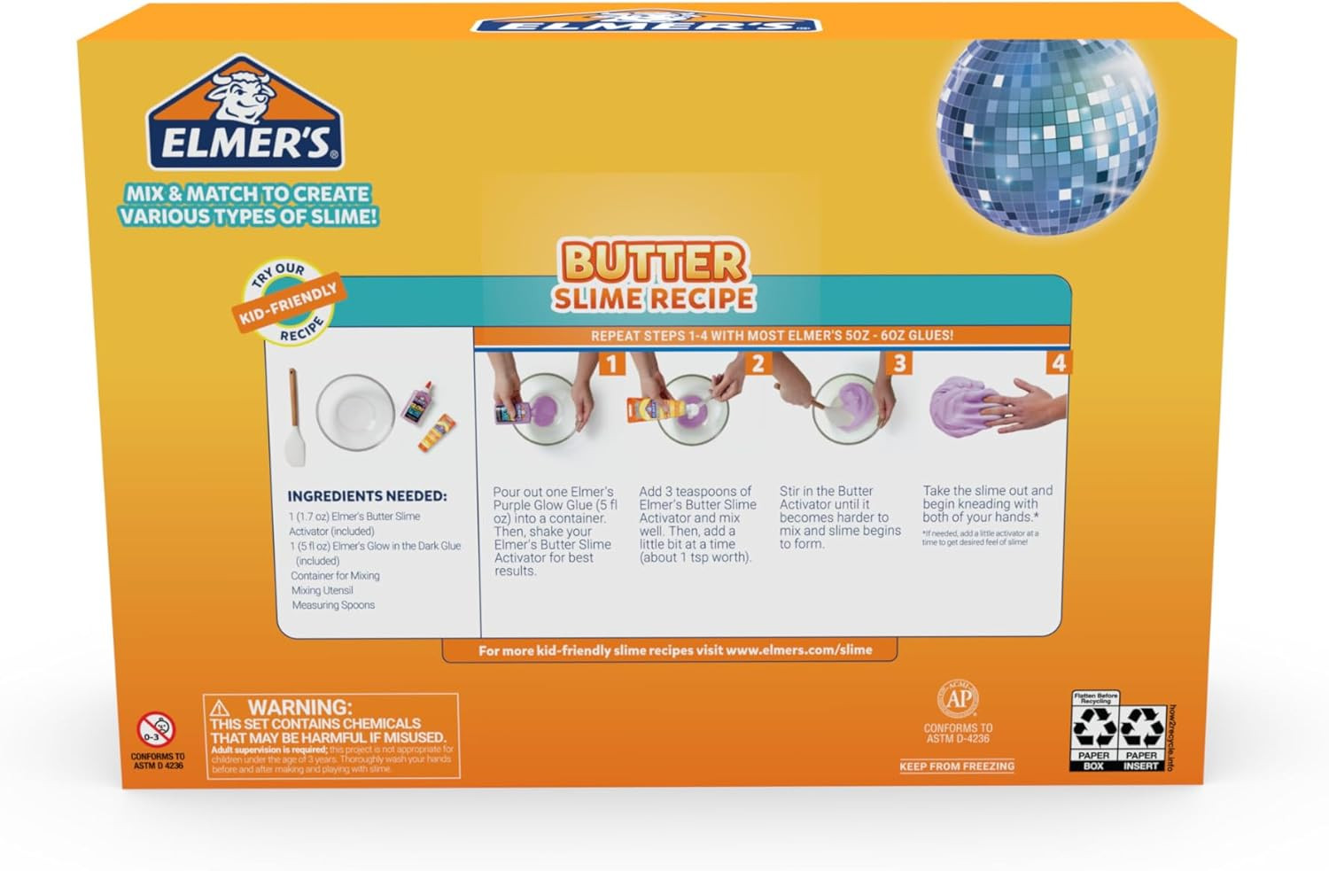Color Rush Slime Kit, Includes Liquid Glue, Activator, Makes Color Changing, Glo
