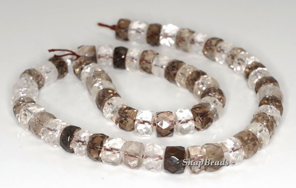 10X7MM MIX QUARTZ GEMSTONE FACETED RONDELLE LOOSE BEADS 7inch