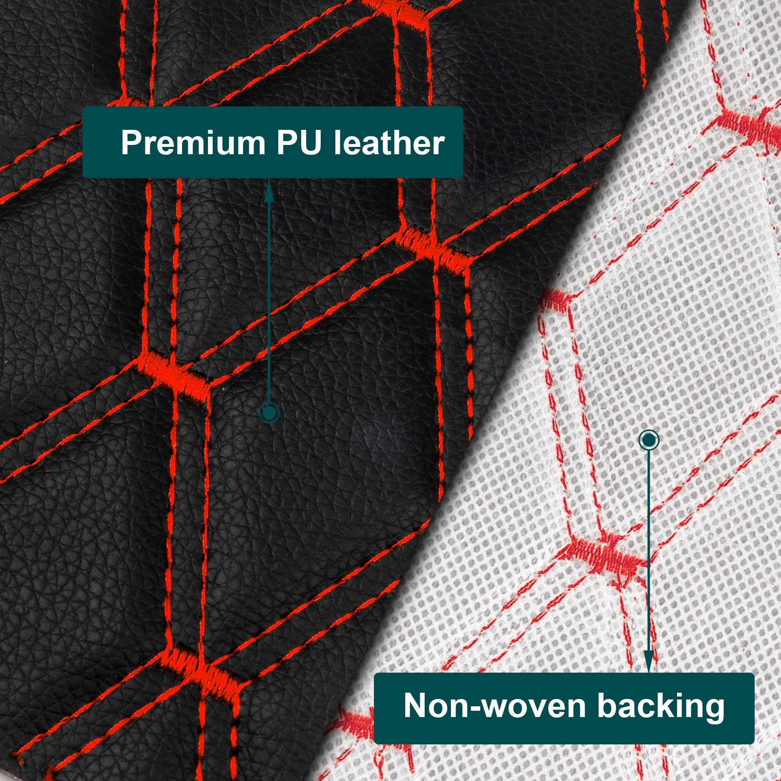 Quilted Faux Leather Fabric Diamond Stitch 63″ PU Upholstery for Car Headliner
