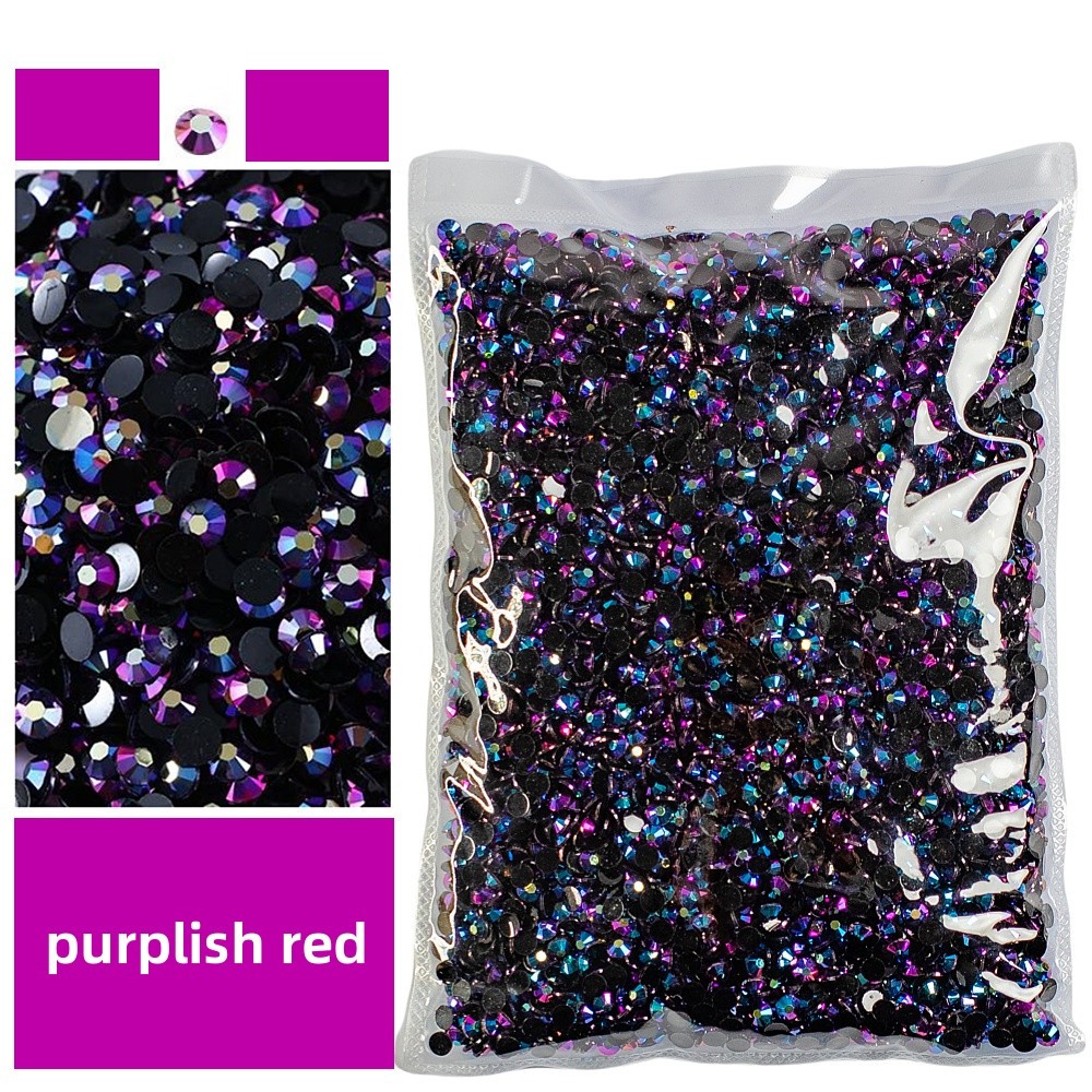 Bulk 2-6mm Jelly AB Resin Non Hot Fix Rhinestones Flat Back