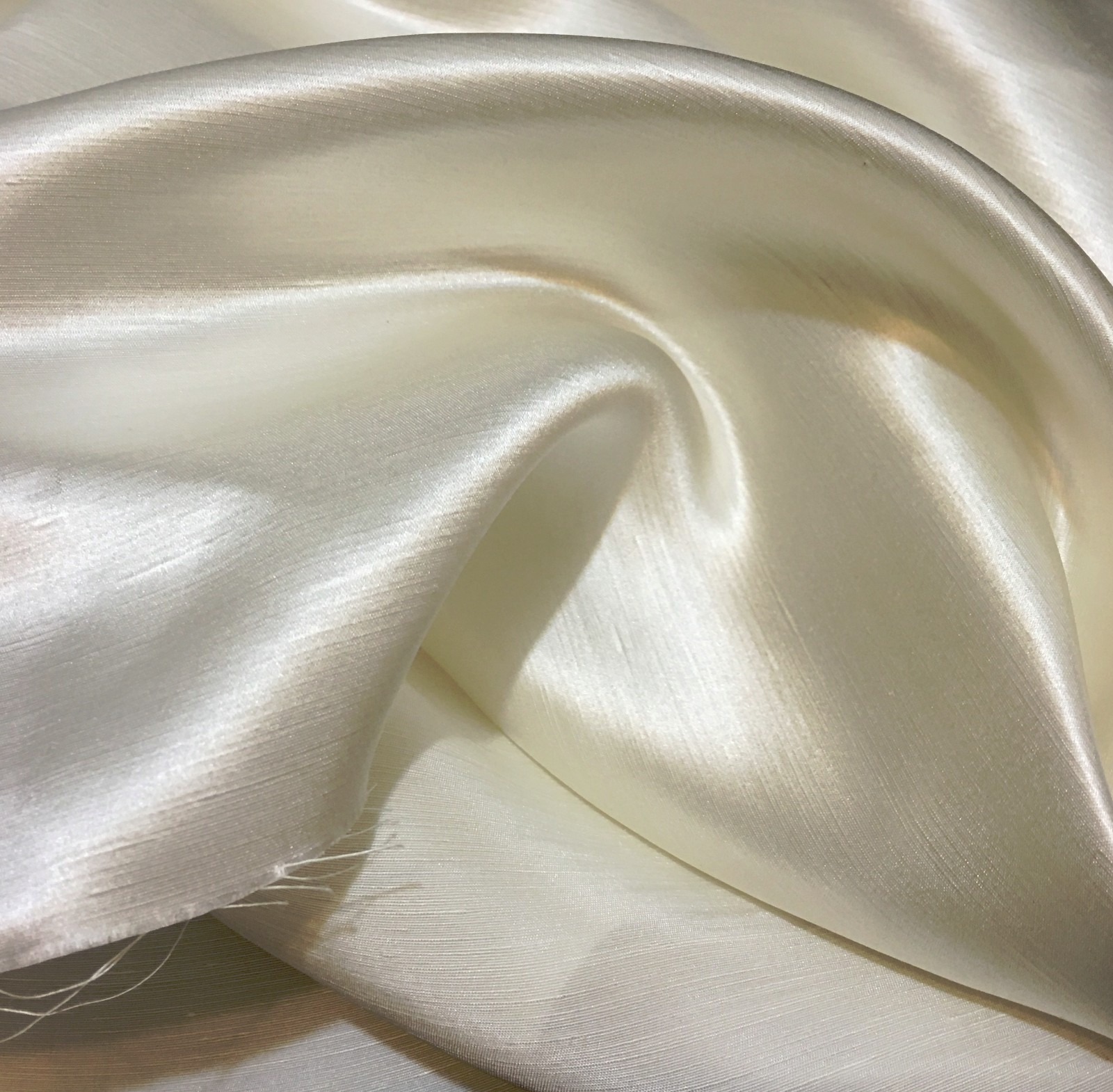Off White (Ivory) Linen Silk Satin Fabric 45″ Wide By The Yard