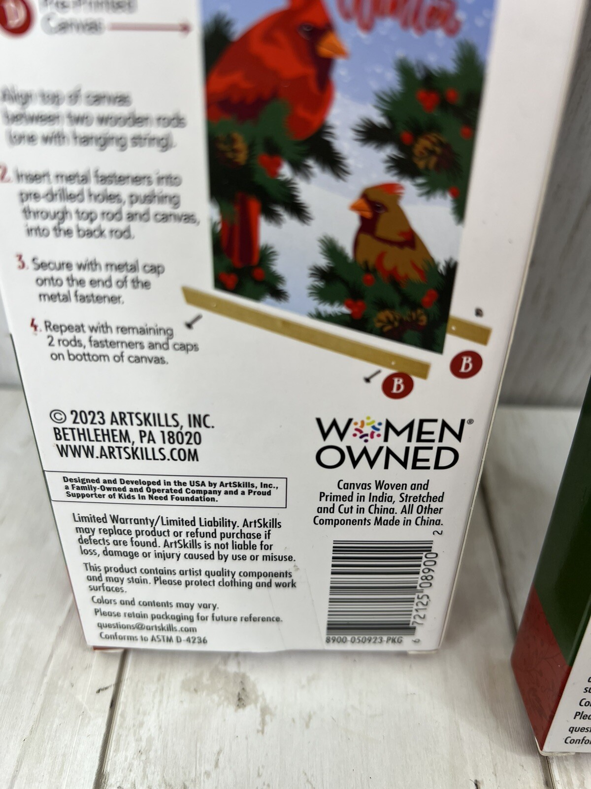Art Skills Paint by Number Lot of 3 Christmas Kits Snowmen Cardinal New Unopened