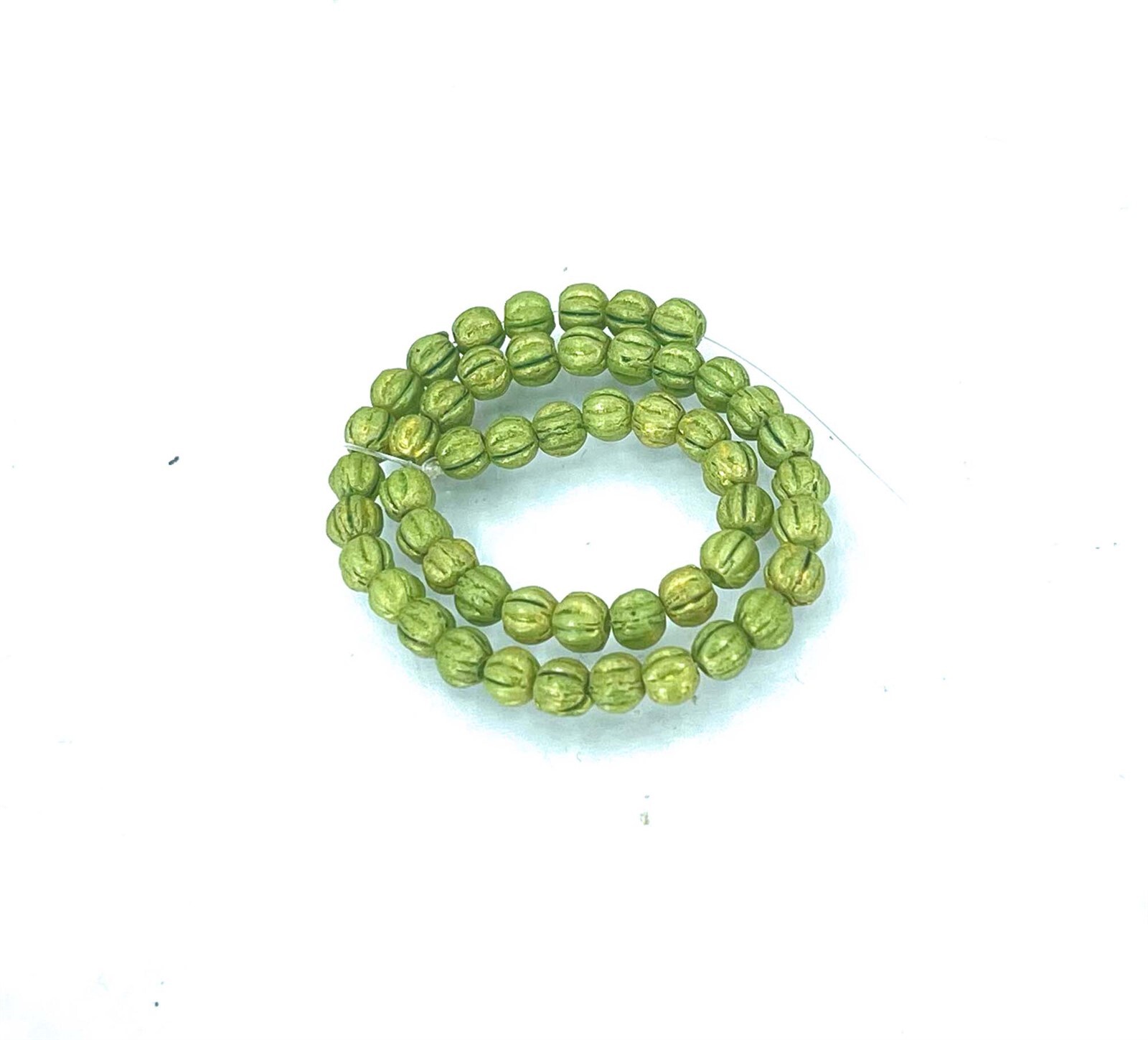50 Czech Glass Melon Round Beads Chartreuse Green 3mm – Pacifica – Avocado