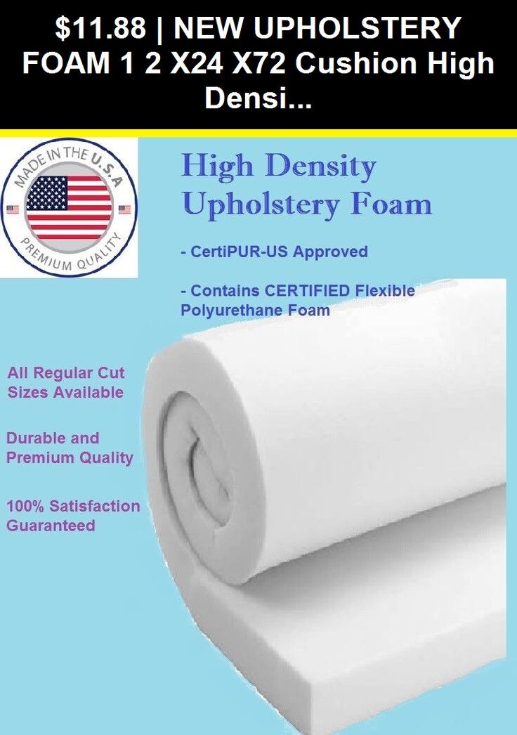 FoamTouch 2″x24″x72″ high Density Polyurethane Foam, 1 Count Pack of 1, White