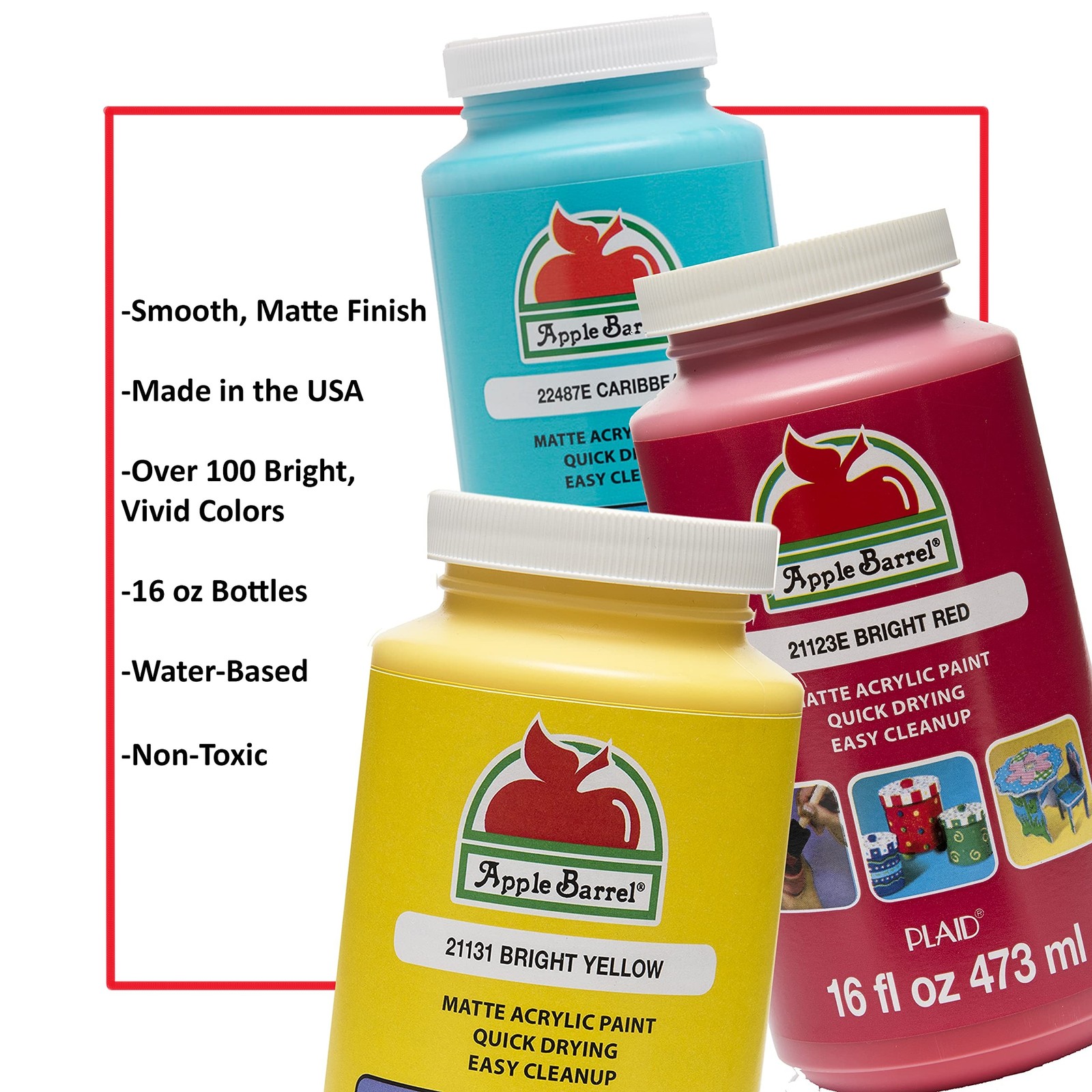 Apple Barrel Paint Acrylic, 16 oz, Nutmeg Brown 16 Fl Oz (Pack of 1)