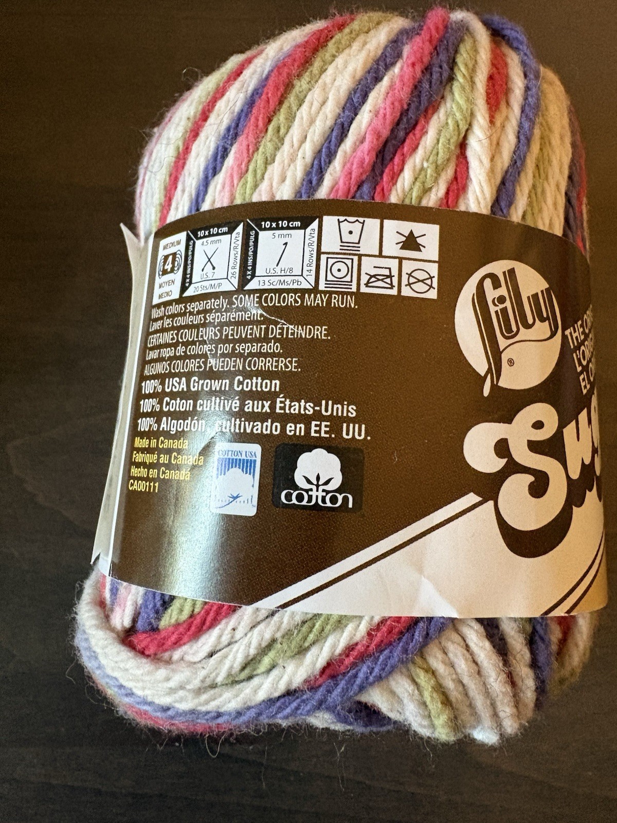 Mixed Lot Of 2 Skeins Lily Sugar ‘N Cream Cotton Yarn Worsted Weight